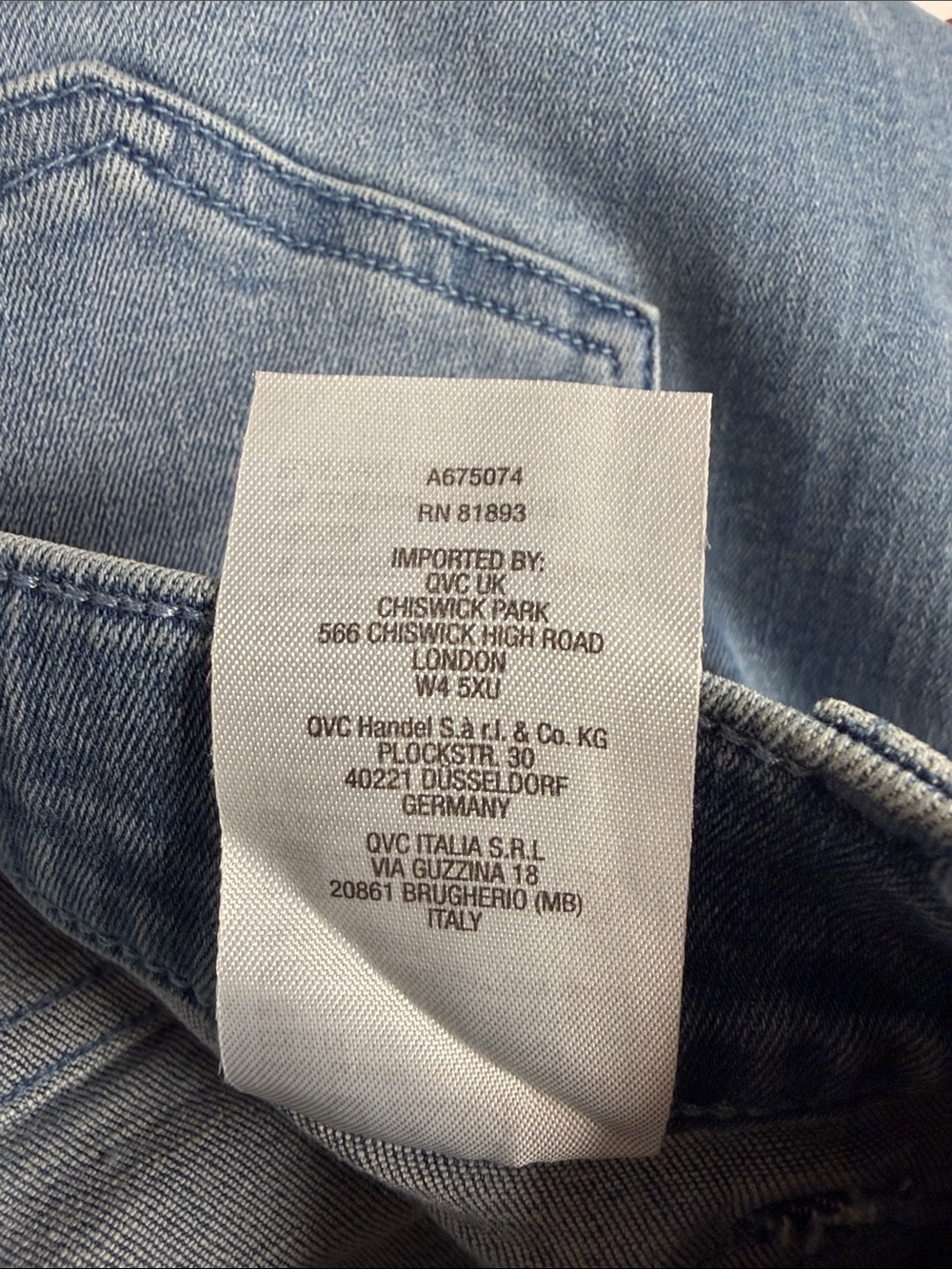 Denim&Co Indigo Easy Stretch Tapered Ankle Jean Women’s Size 16 Petite NWT QVC - Picture 11 of 12